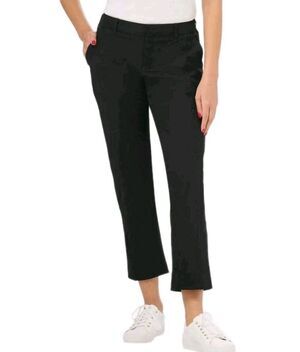 Kirkland Signature Women's Crop Travel Pant Black Nylon Stretch Women's Size 10